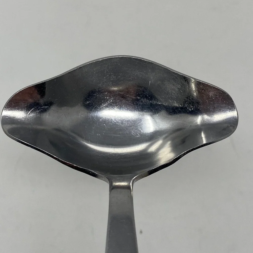 Vtg Crestmark Japan Stainless Steel Gravy Sauce Ladle Serving Spoon 7.25